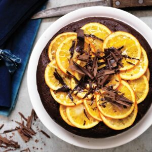 Baked ricotta, chocolate and orange cake