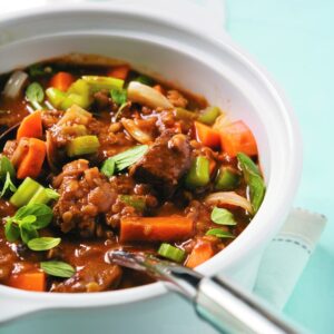 Beef and lentil casserole