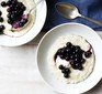 Porridge with blueberry compote