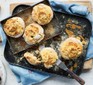 Cheese scones on tray