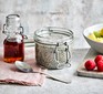 Pot of chia pudding with fresh fruit