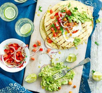 Chickpea fajitas