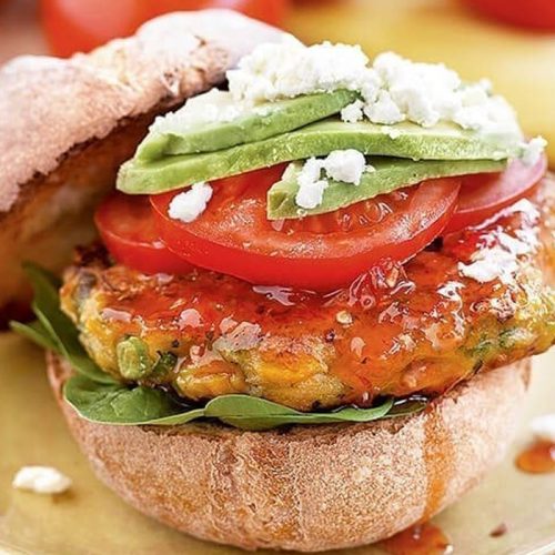 Chickpea and sweet potato burgers