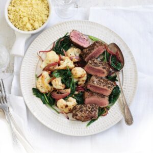Cumin lamb with caramelised cauliflower