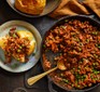 Healthy ragu served on jacket potatoes