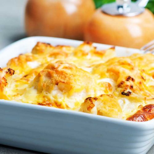 Low-carb cauliflower cheese