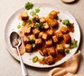 Plate of marinated tofu