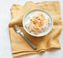 A bowl of oat and chia porridge