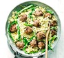 Asparagus & meatball orzo