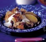 Sticky toffee apple pudding in a bowl