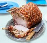 Roast rack of pork with wild garlic stuffing