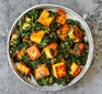 Saag paneer in a bowl