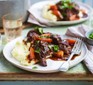 Slow cooker beef stew served on a plate