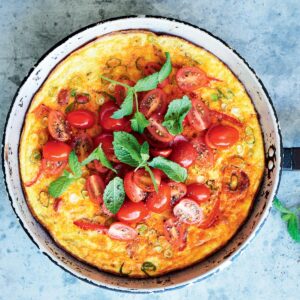 Spanish-style chorizo frittata