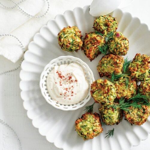 Zucchini and onion stuffing balls