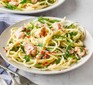 Tuna, caper and chilli spaghetti served on a plate