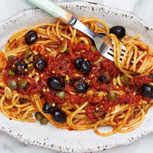 Puttanesca for vegans