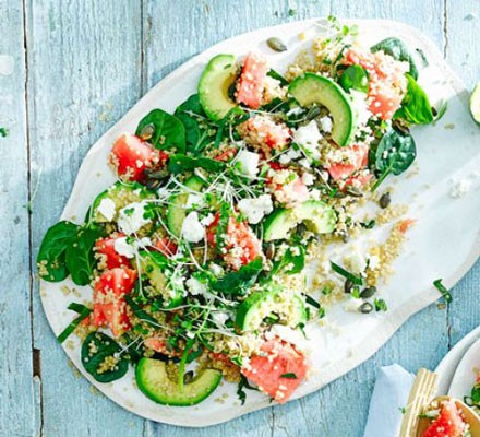 Watermelon & spinach super salad