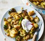 A serving of winter breakfast hash on a plate